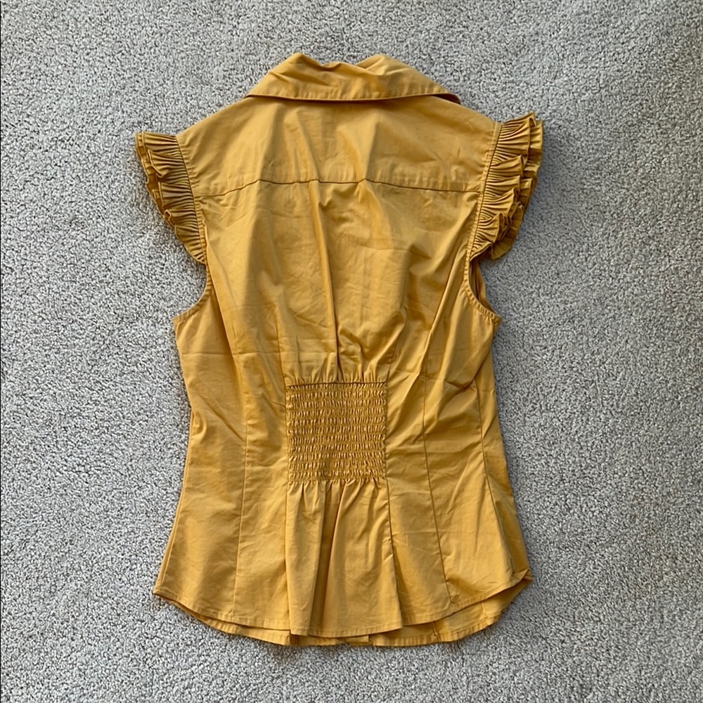 Bebe Yellow Ruffle Top - Picture 2 of 3